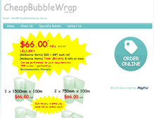 Tablet Screenshot of cheapbubblewrap.com.au